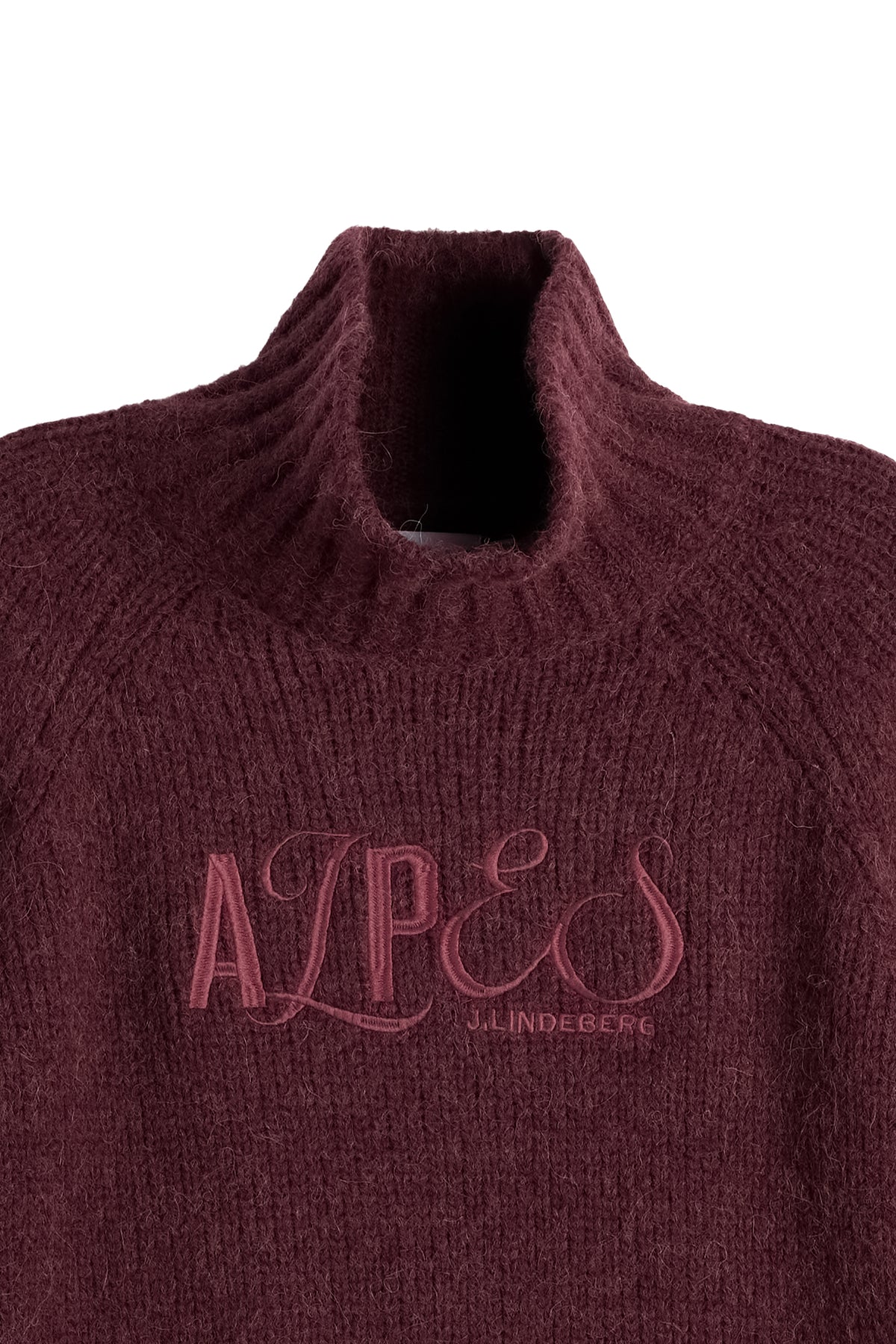 April Chunky Knit Turtleneck in Winetasting by J.Lindeberg
