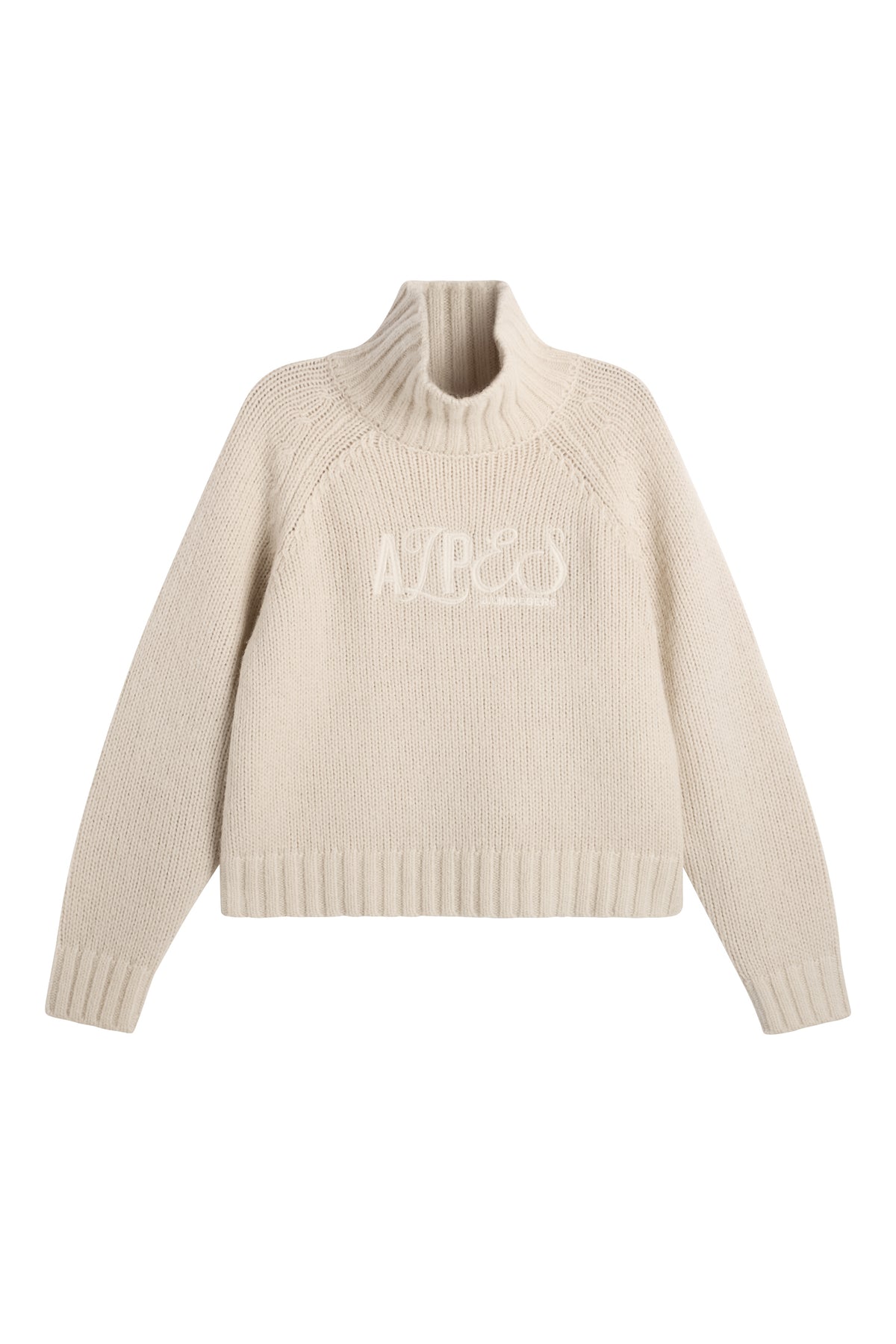April Chunky Knit Turtleneck in Moonbeam by J.Lindeberg