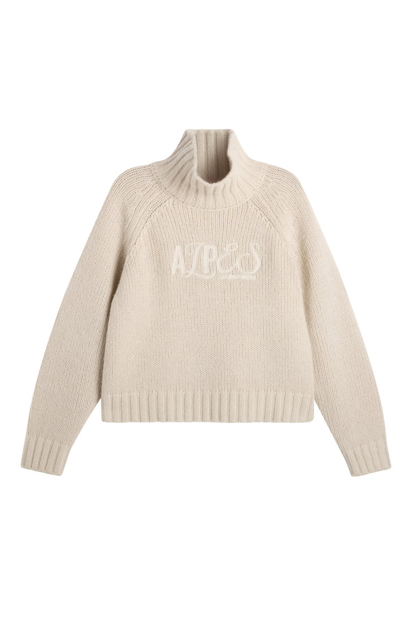 April Chunky Knit Turtleneck / Moonbeam