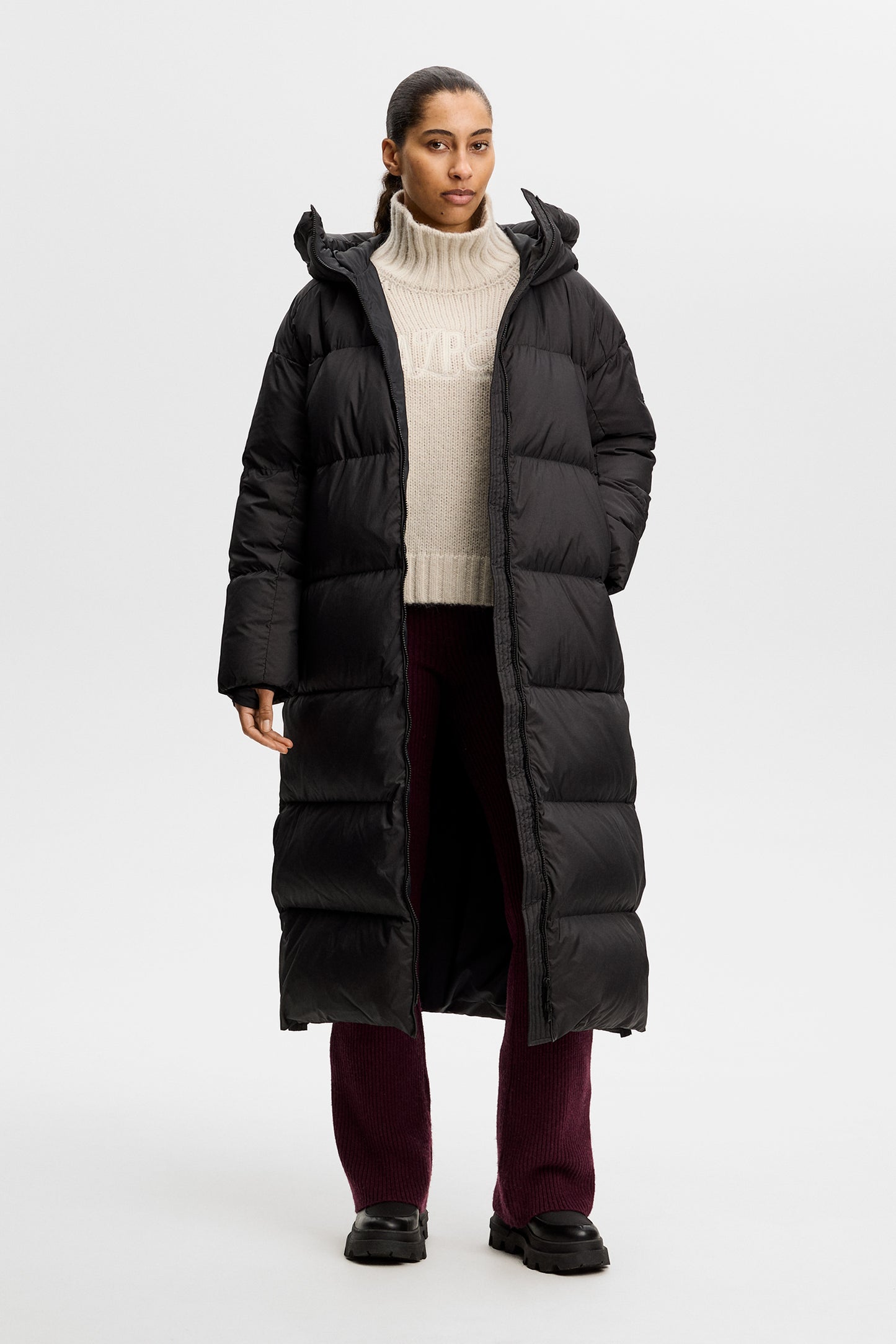 April Chunky Knit Turtleneck in Moonbeam by J.Lindeberg