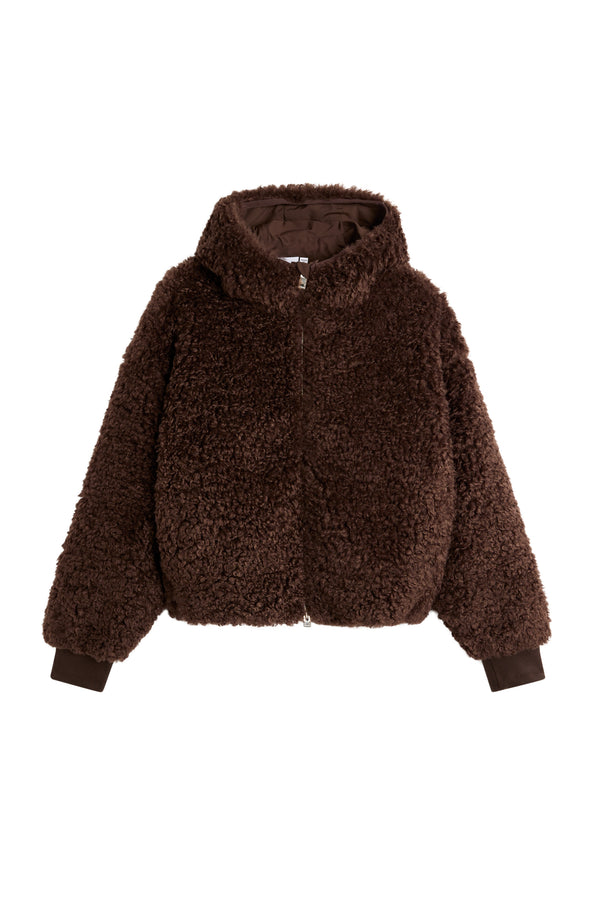 Elina Pile Jacket / Seal Brown