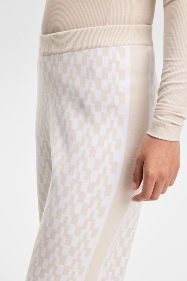 Kera Knitted Jacquard Pant / Bridge Stack Moonbeam M