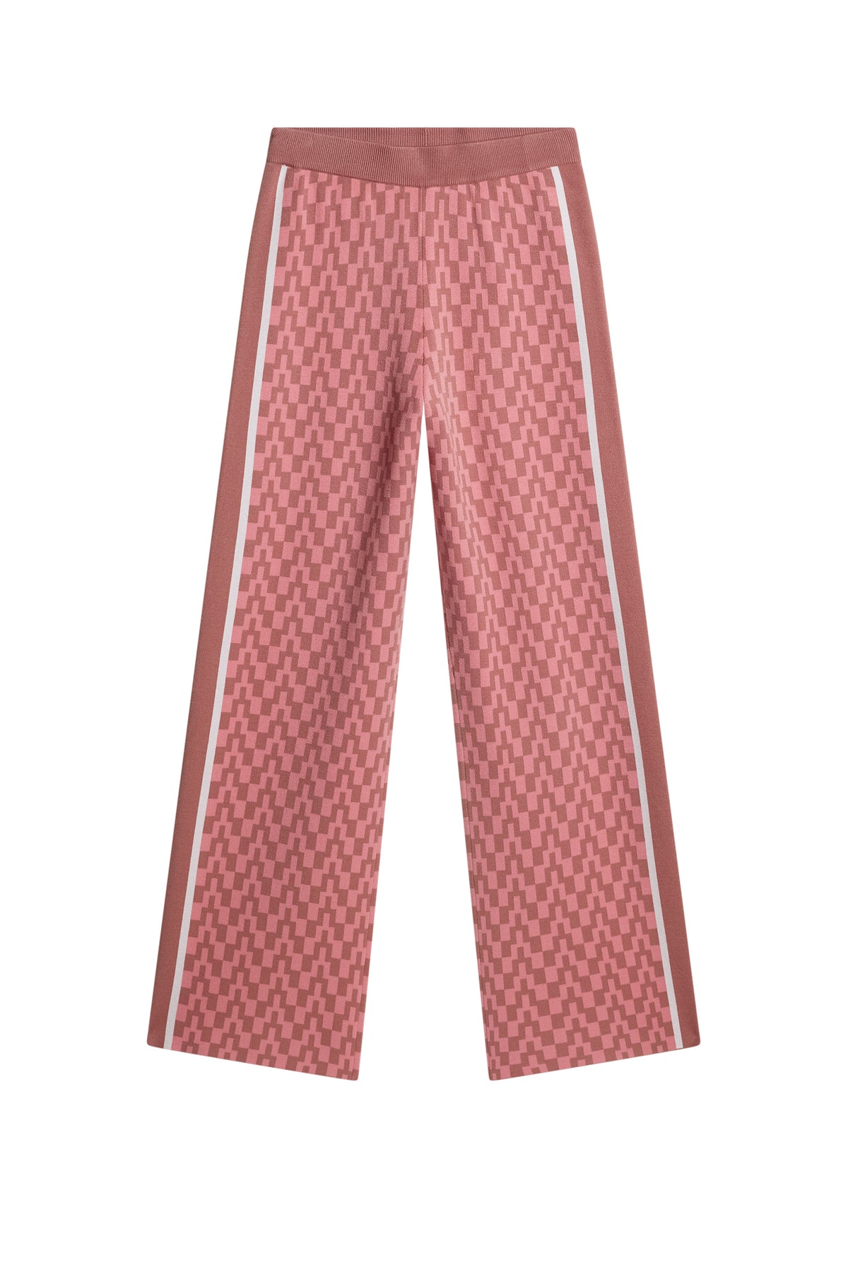 Kera Knitted Jacquard Pant in Bridge Stack Rose M by J.Lindeberg