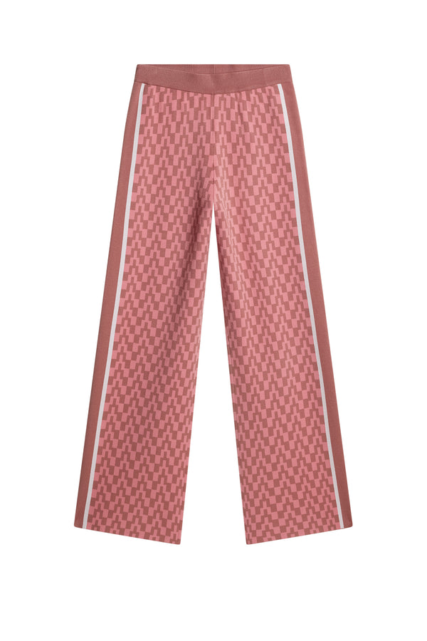 Kera Knitted Jacquard Pant / Bridge Stack Rose M