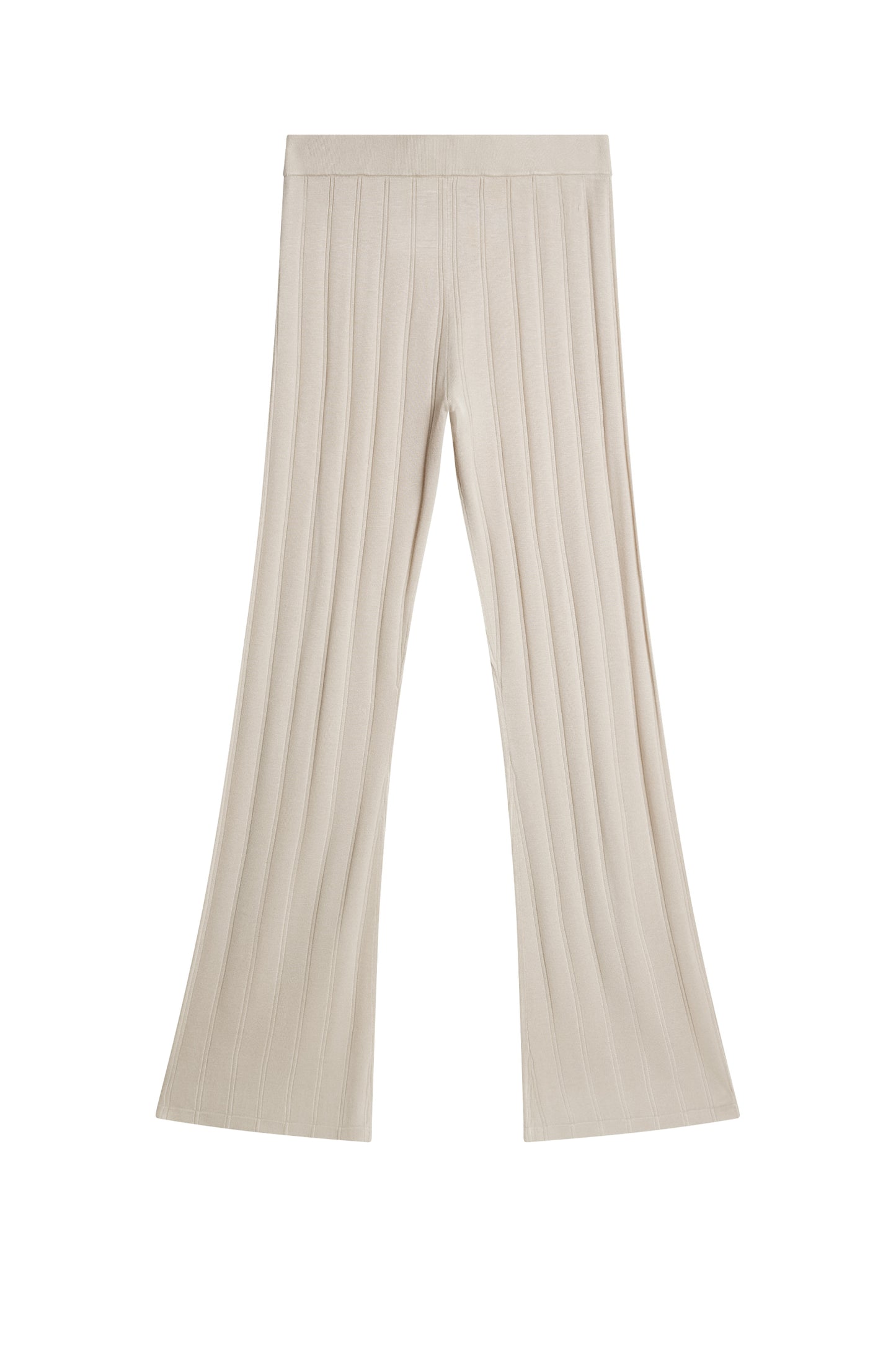 Vera Wide Rib Knit Pants in Moonbeam by J.Lindeberg