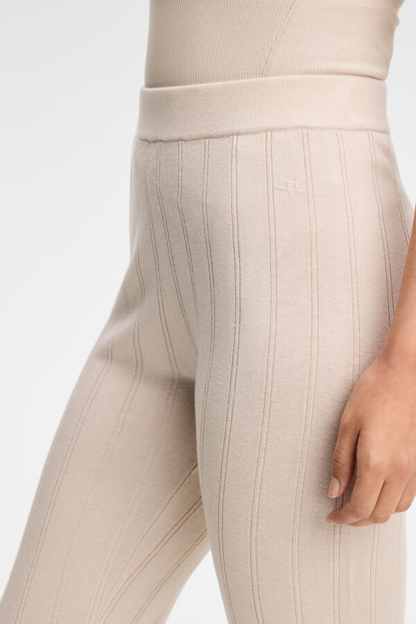 Vera Wide Rib Knit Pants / Moonbeam