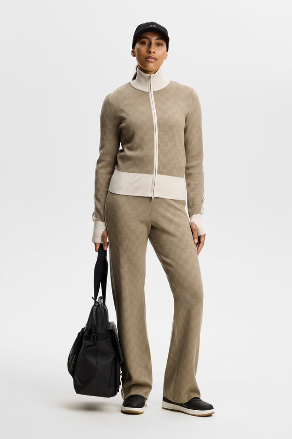 Kera Knitted Jacquard Pant / Brindle