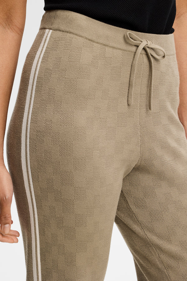 Kera Knitted Jacquard Pant / Brindle