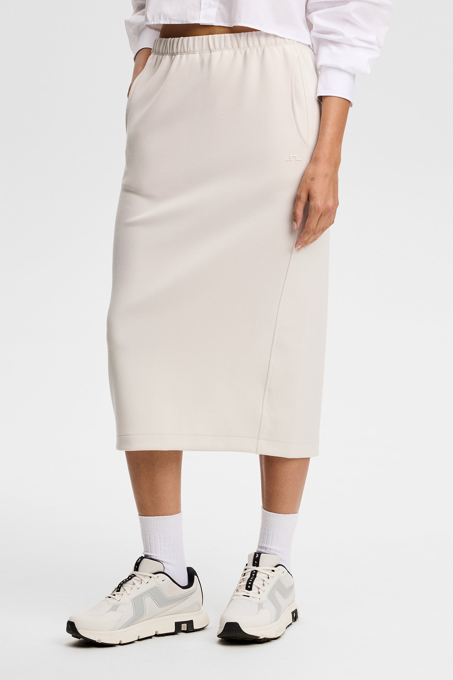 Paula Jerseysweat Skirt in Moonbeam by J.Lindeberg
