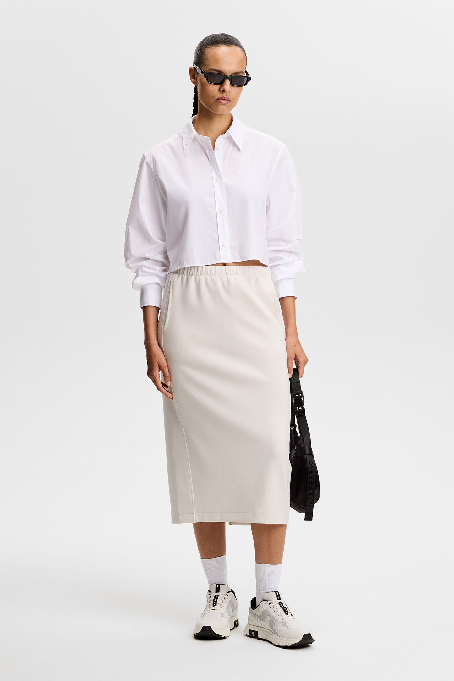 Paula Jerseysweat Skirt in Moonbeam by J.Lindeberg