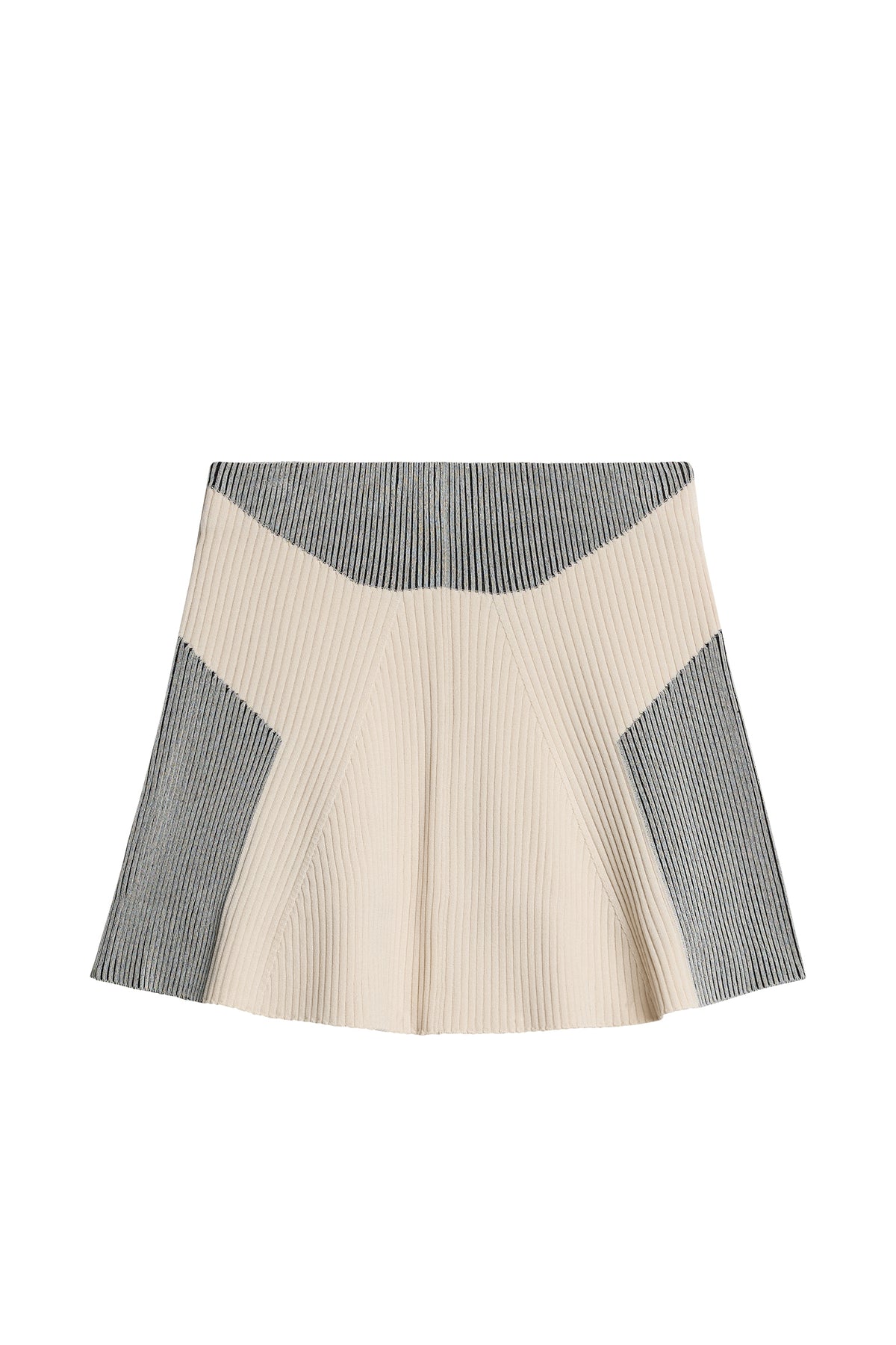 Tanya Contrast Rib Knit Skirt in Moonbeam by J.Lindeberg