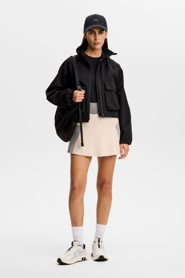 Tanya Contrast Rib Knit Skirt / Moonbeam