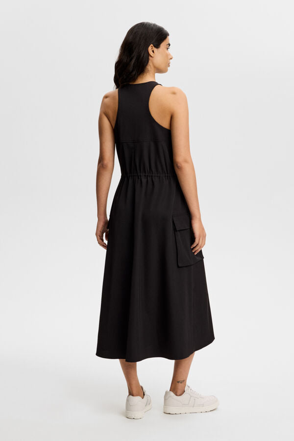 Merina Drape Dress / Black