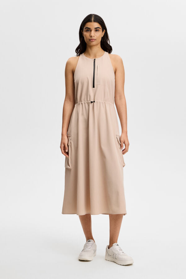 Merina Drape Dress / Moonbeam