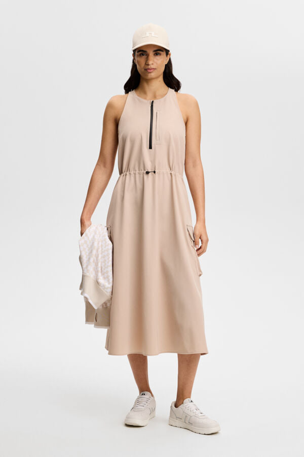 Merina Drape Dress / Moonbeam