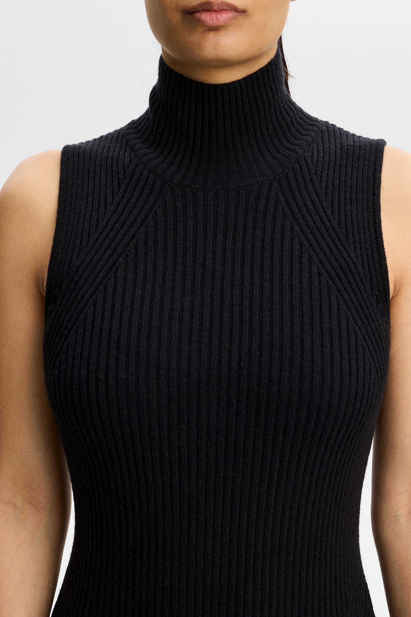 Camille Rib Knit Dress in Black by J.Lindeberg