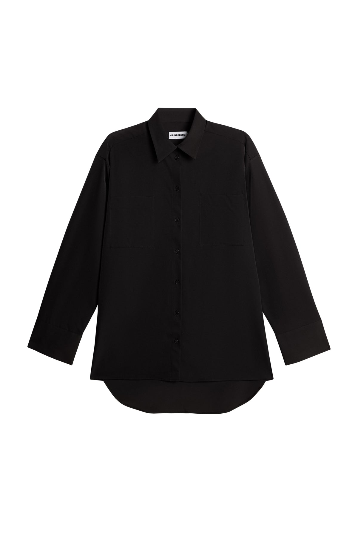 Willow Tech Drape Shirt in Black by J.Lindeberg