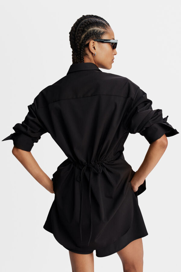 Willow Tech Drape Shirt / Black