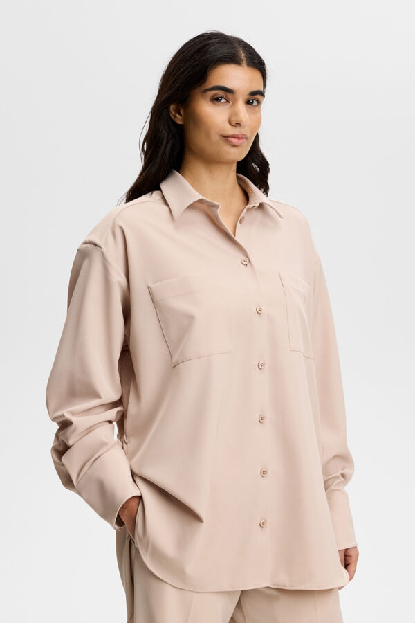 Willow Tech Drape Shirt / Moonbeam