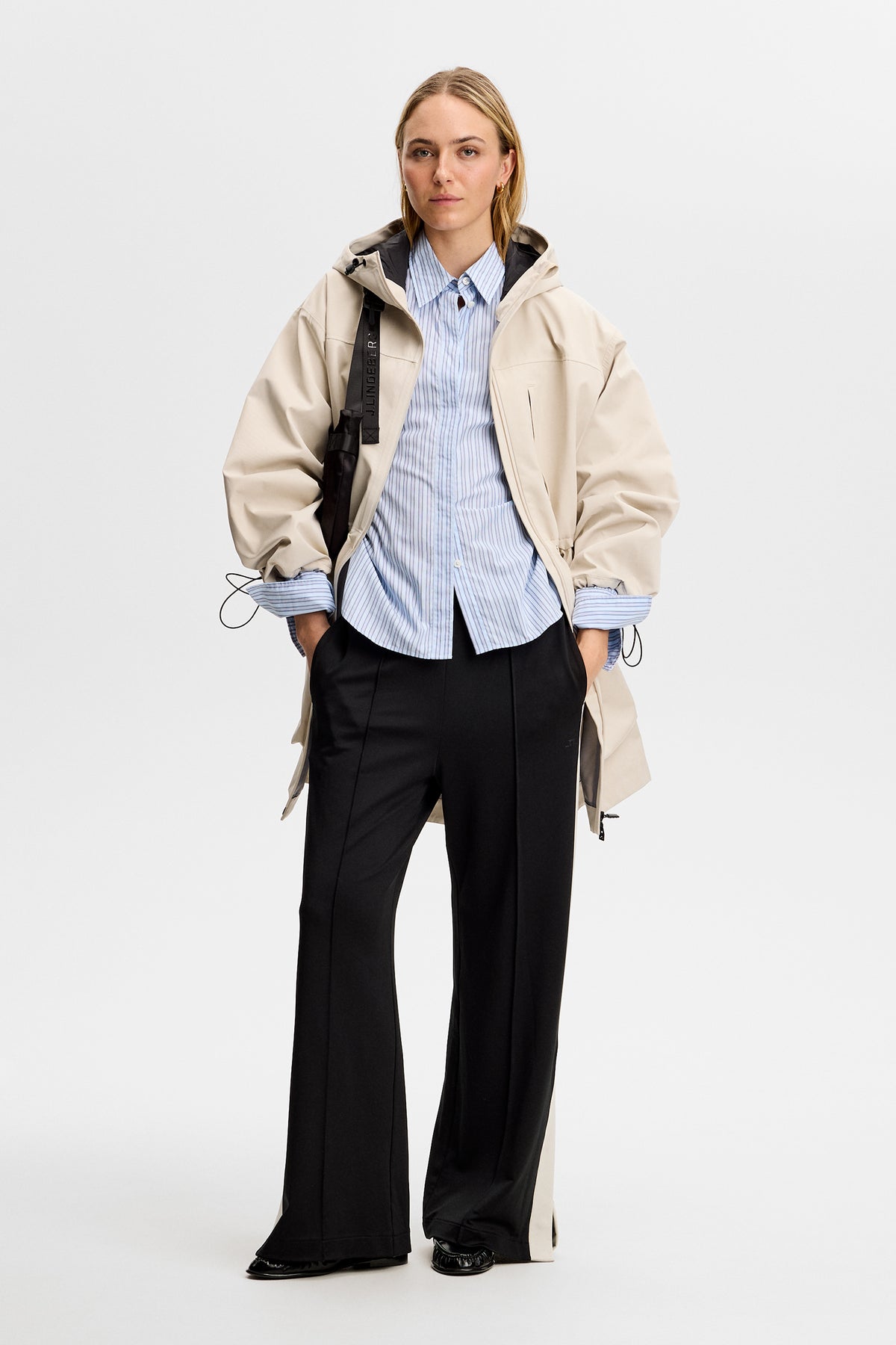 Kristina Cotton Stripe Shirt in Forget-Me-Not by J.Lindeberg