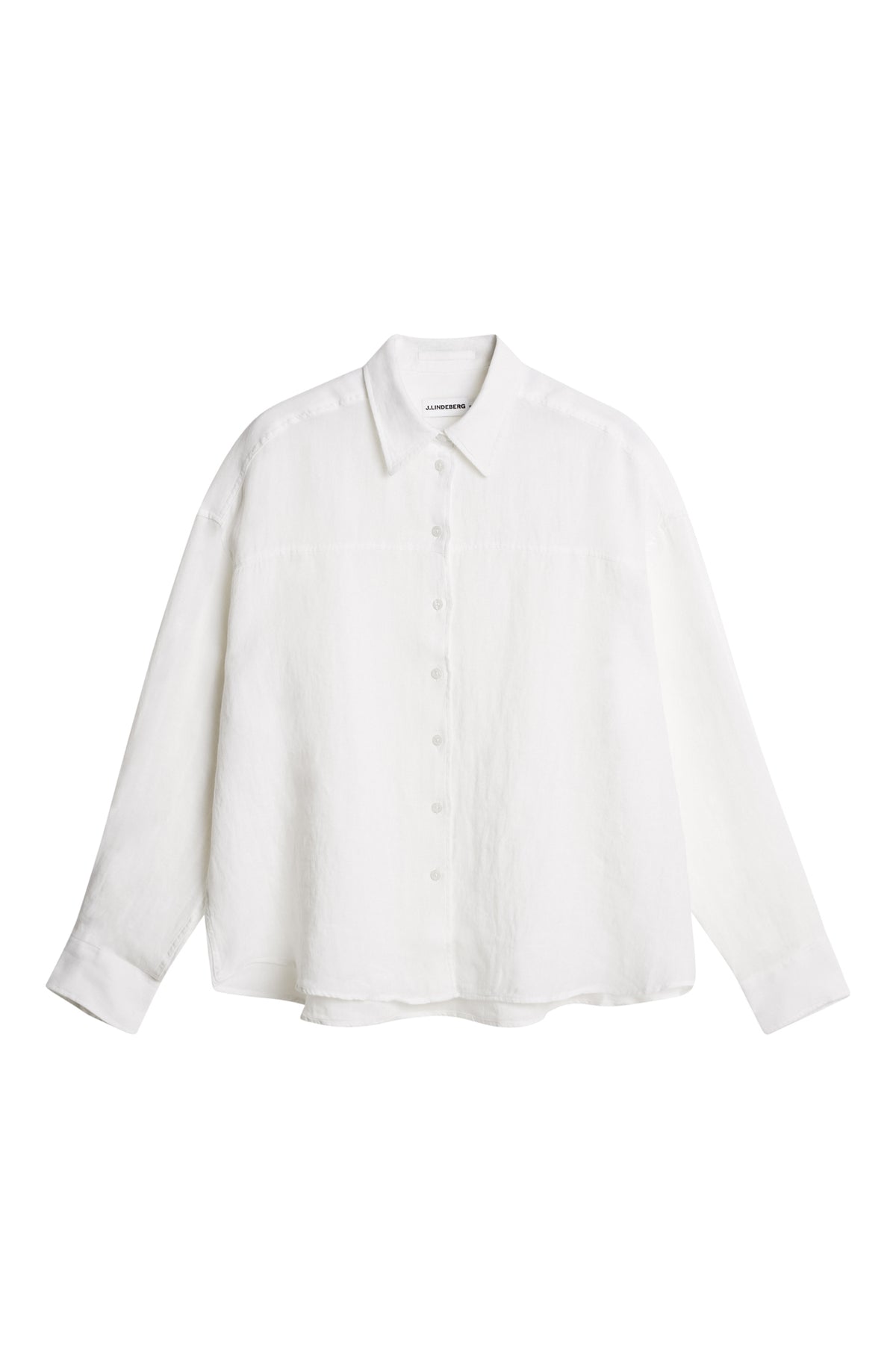 Clairo Clean Linen Shirt in White by J.Lindeberg
