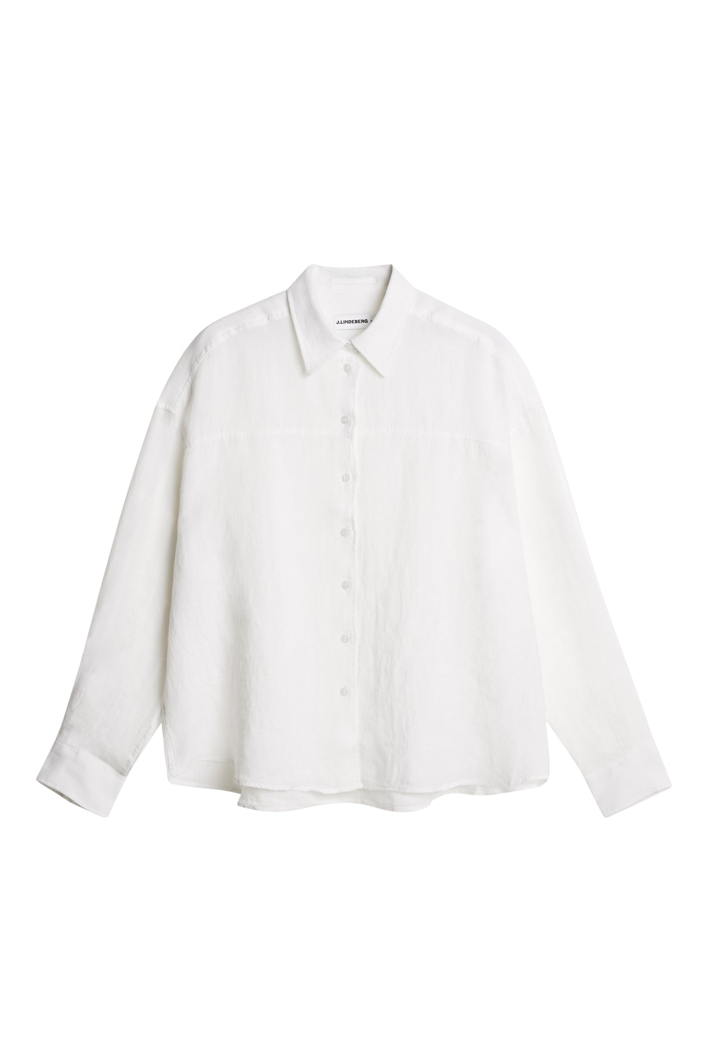 Clairo Clean Linen Shirt in White by J.Lindeberg