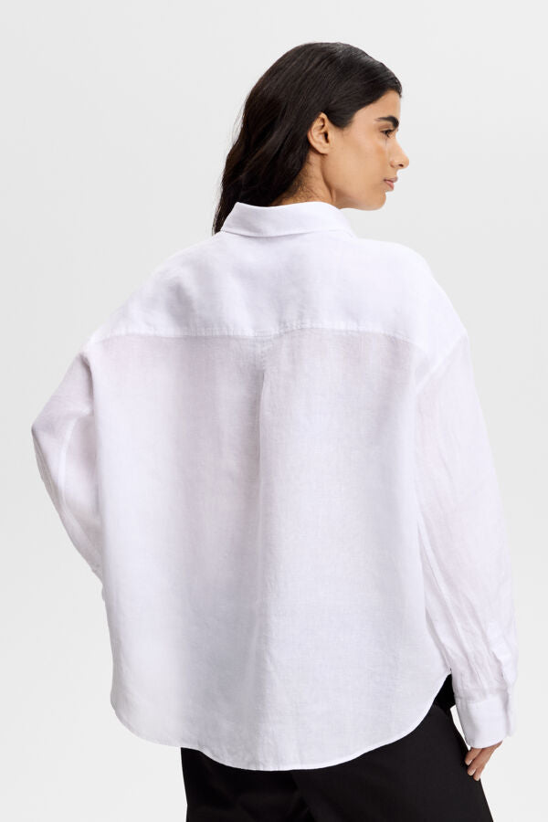 Clairo Clean Linen Shirt / White