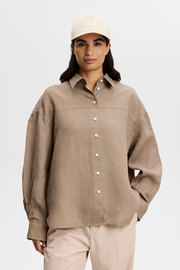Clairo Clean Linen Shirt / Brindle