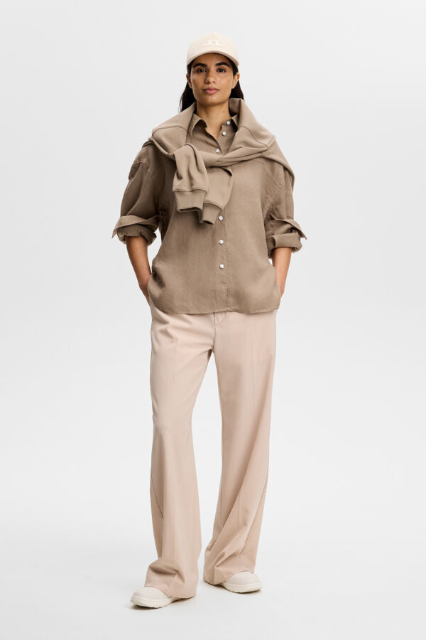 Clairo Clean Linen Shirt / Brindle