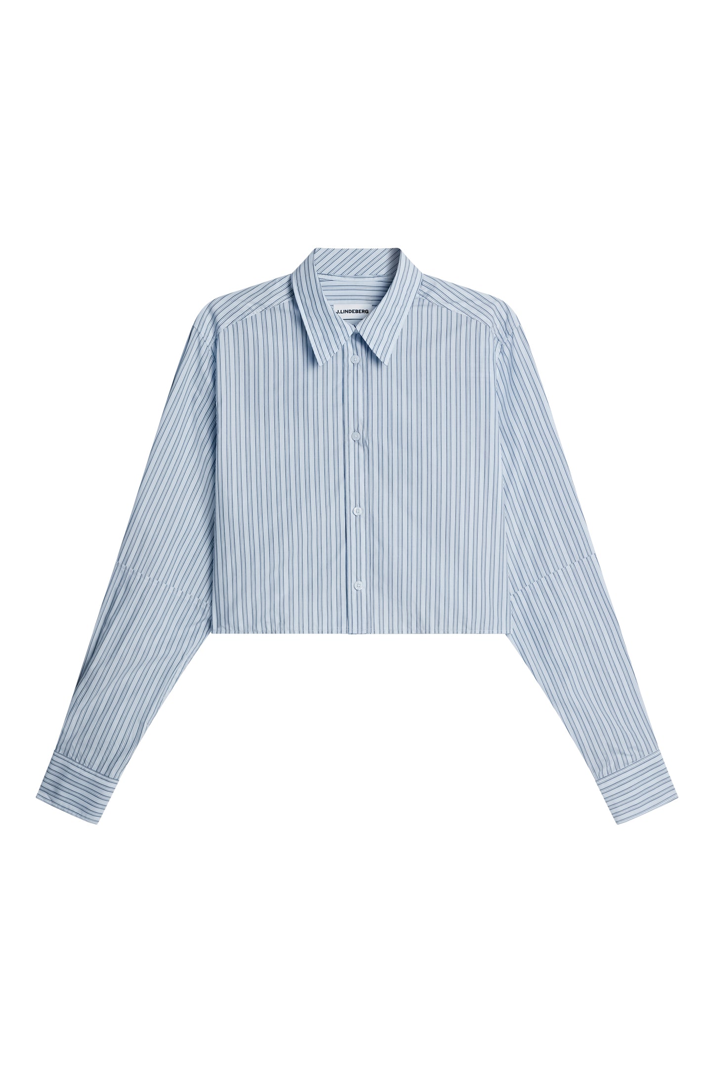 Jelina Cotton Stripe Shirt in Forget-Me-Not by J.Lindeberg