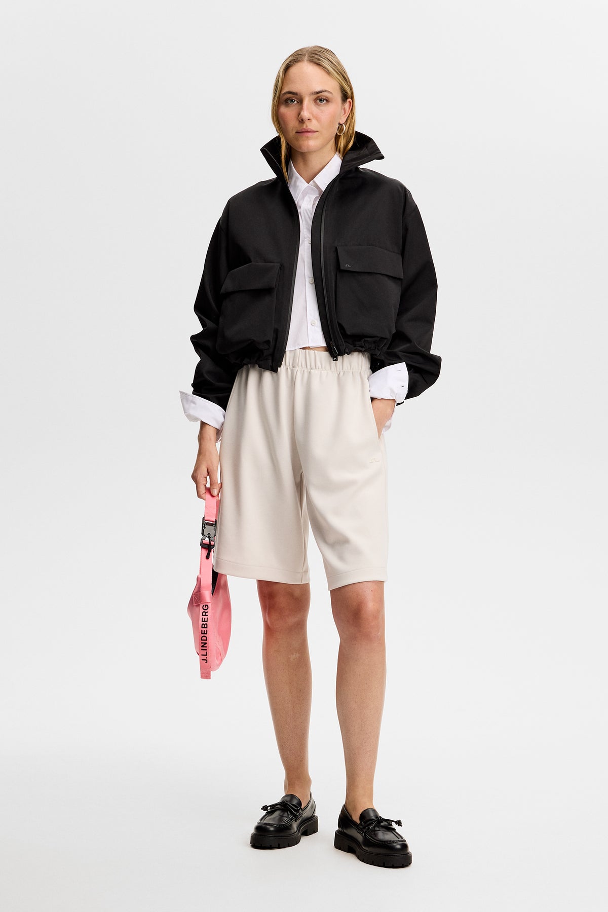 Jelina Cotton Solid Shirt in White by J.Lindeberg