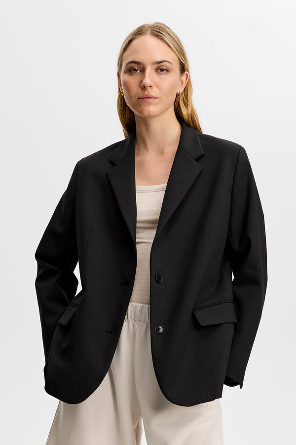 Amanda Compact Stretch Blazer / Black
