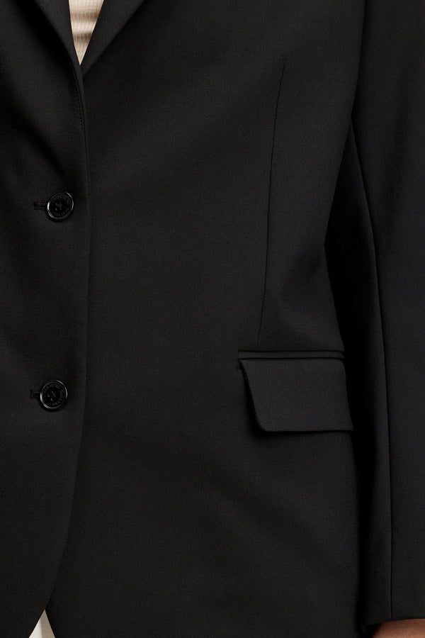 Amanda Compact Stretch Blazer / Black