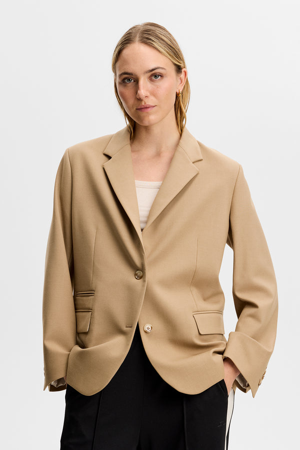 Amanda Compact Stretch Blazer / Brindle