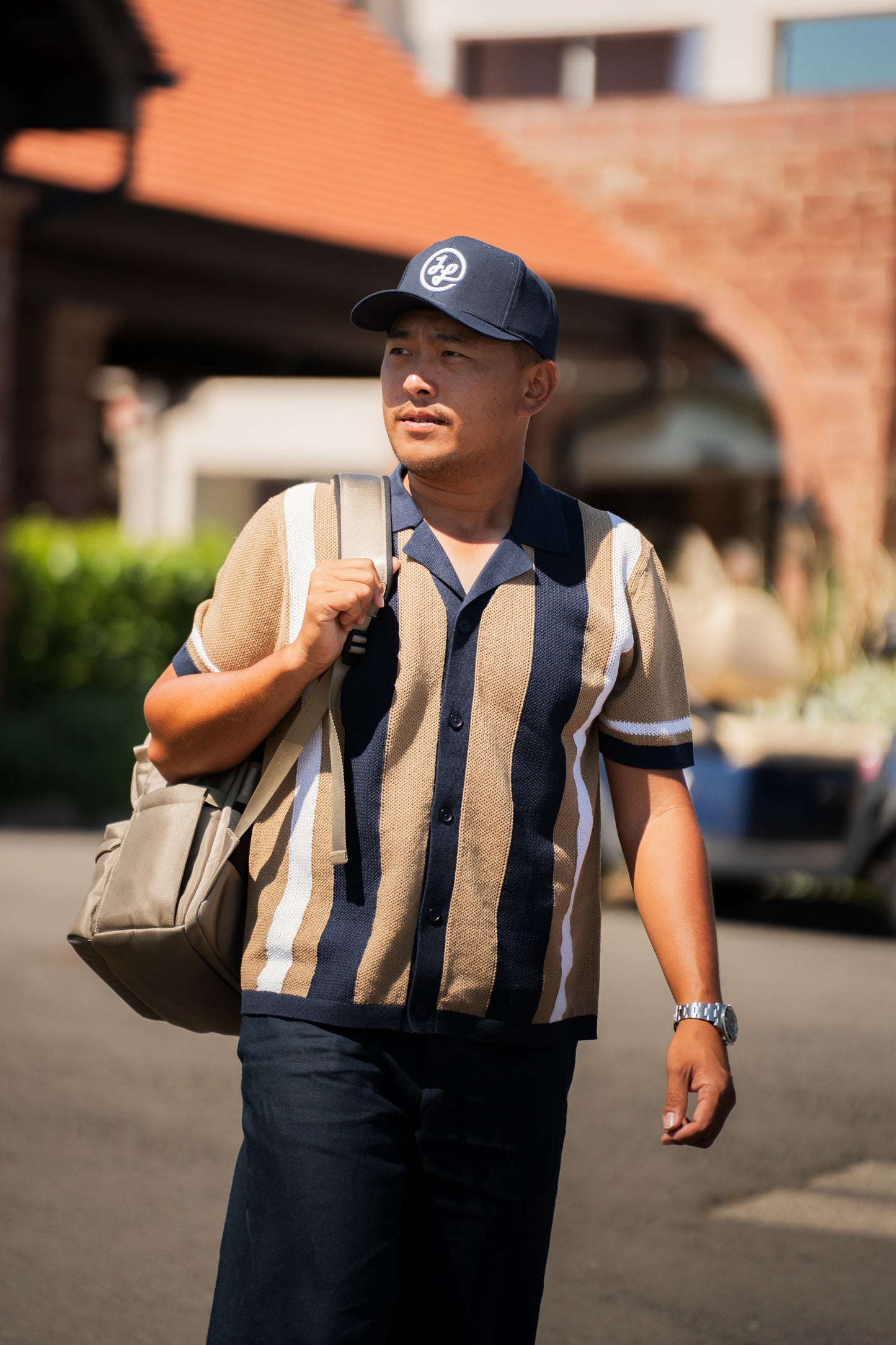 Remus Resort Collar Knit Polo / Kelp