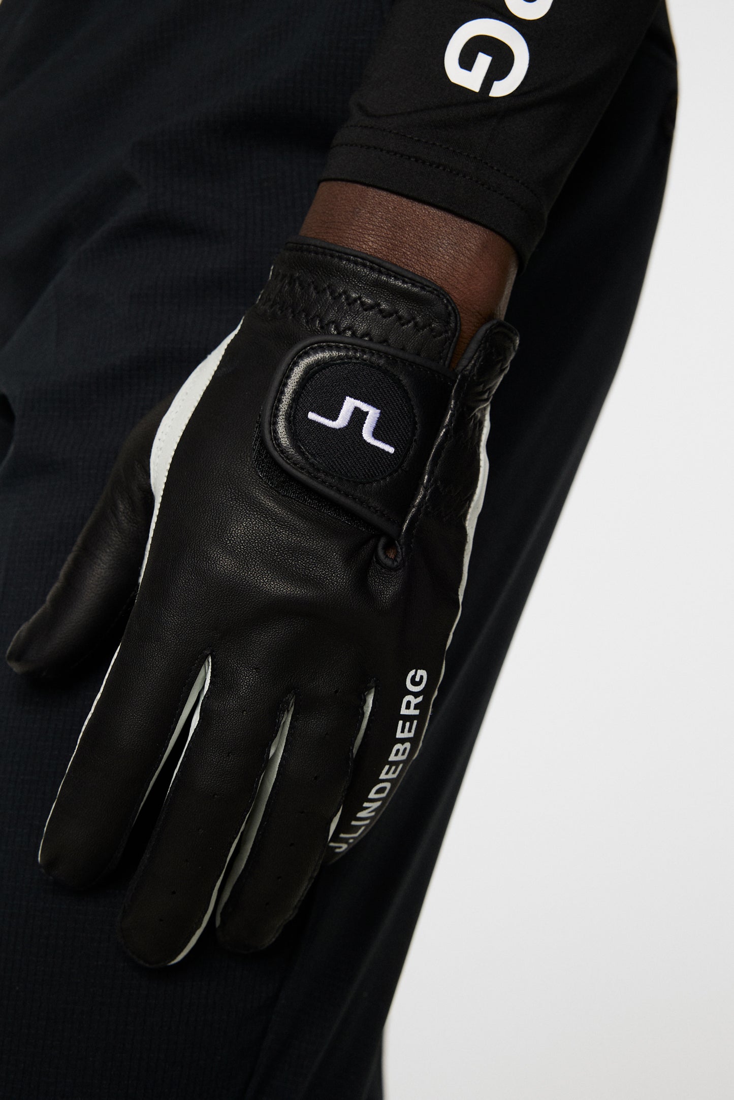 Ron Leather Golf Glove A in Black by J.Lindeberg