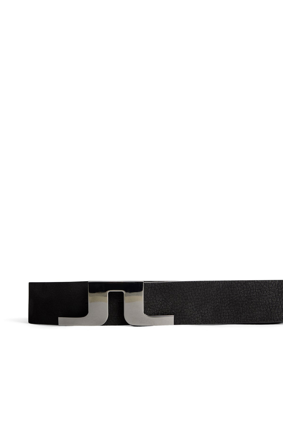 Bridger Nubuck Leather Belt in Black by J.Lindeberg