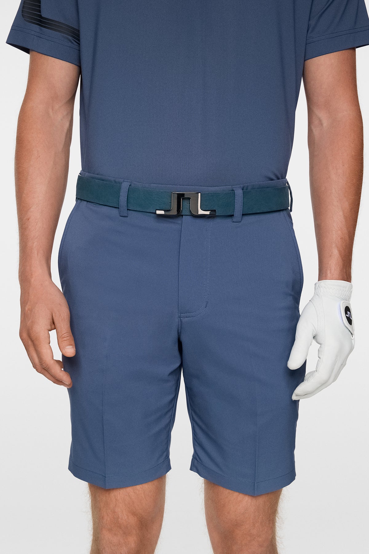 Bridger Nubuck Leather Belt in Vintage Indigo by J.Lindeberg