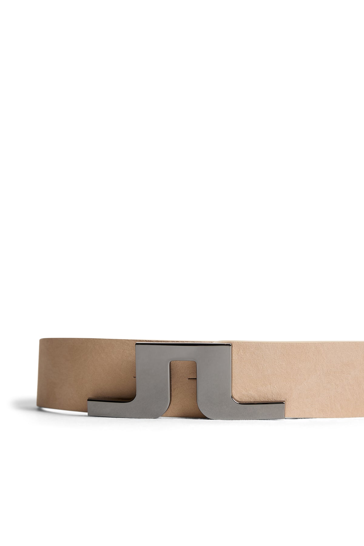 Bridger Nubuck Leather Belt in Moonbeam by J.Lindeberg