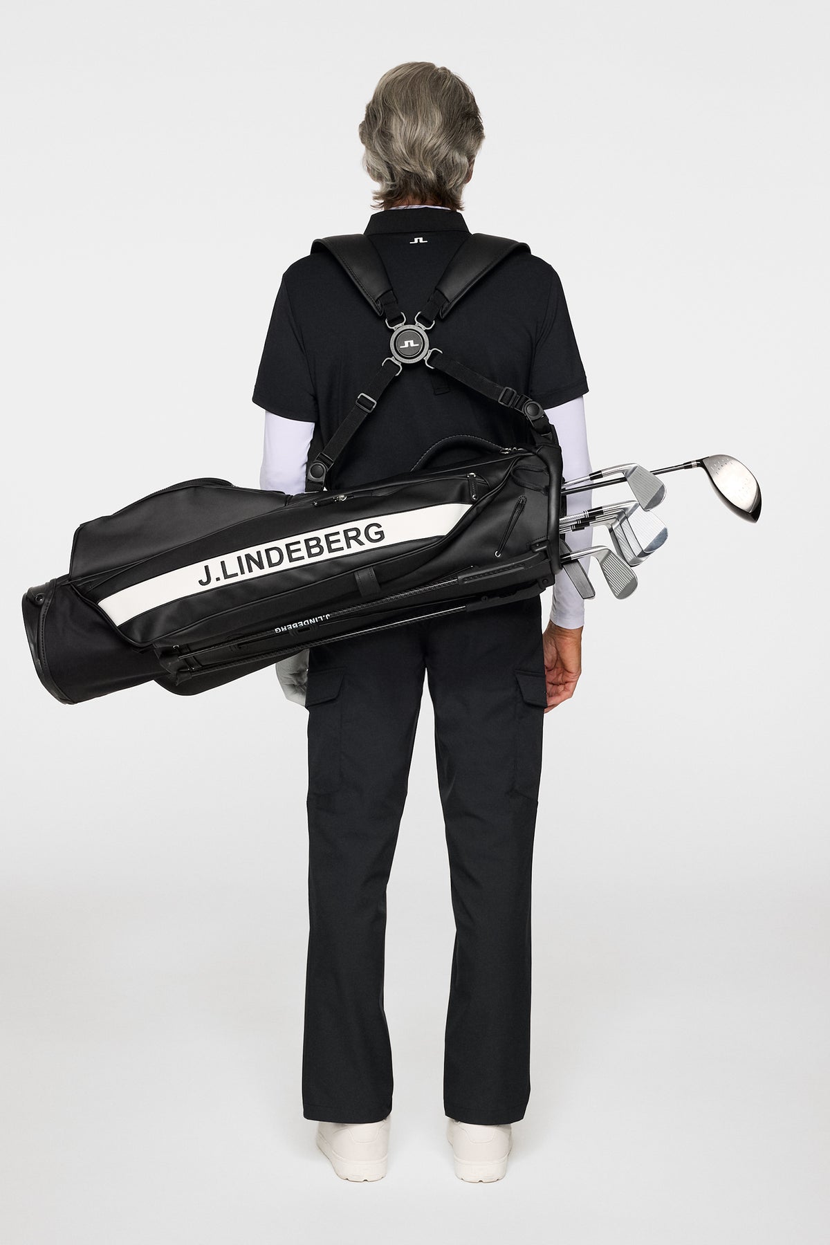 Sunday Stand Golf Bag in Black by J.Lindeberg