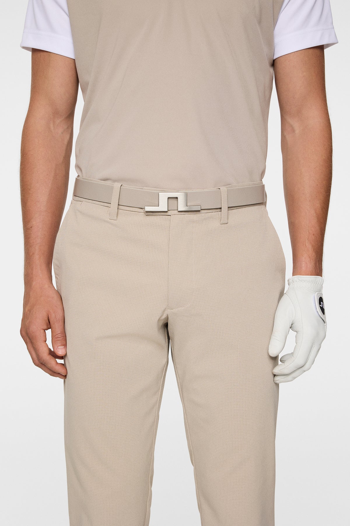 Bridger Belt in Oyster Brown by J.Lindeberg