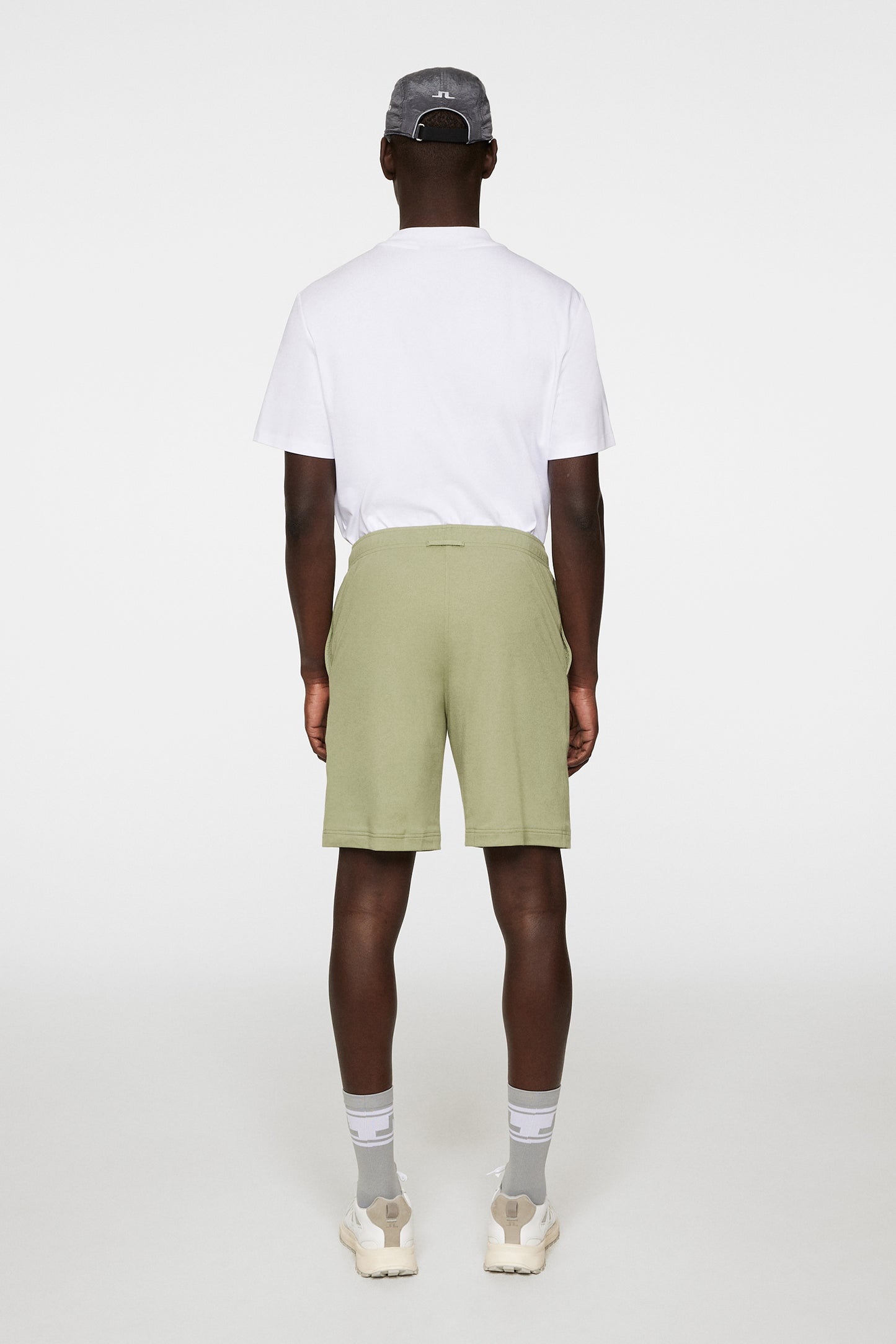 Logo Shorts in Oil Green by J.Lindeberg