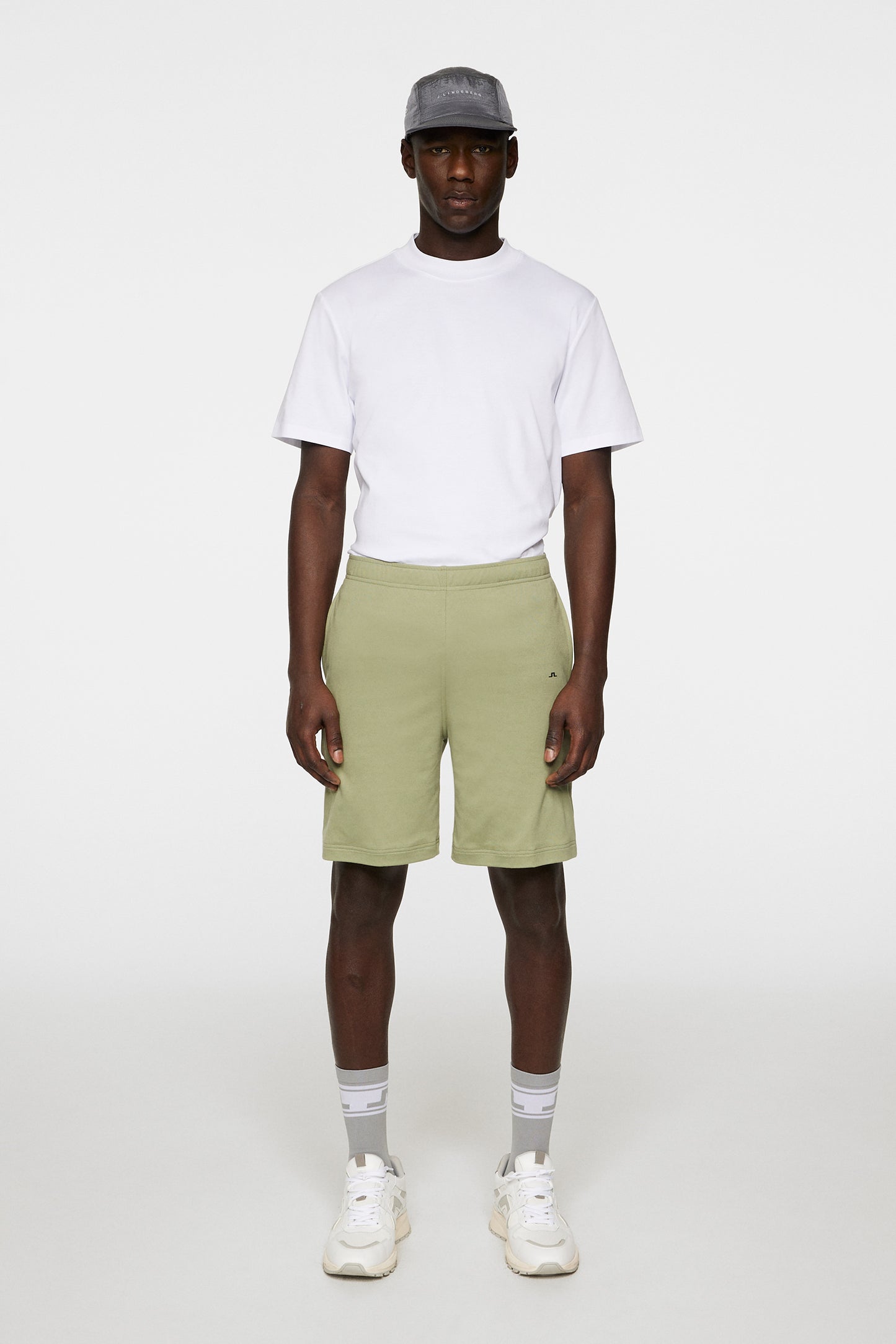 Logo Shorts in Oil Green by J.Lindeberg