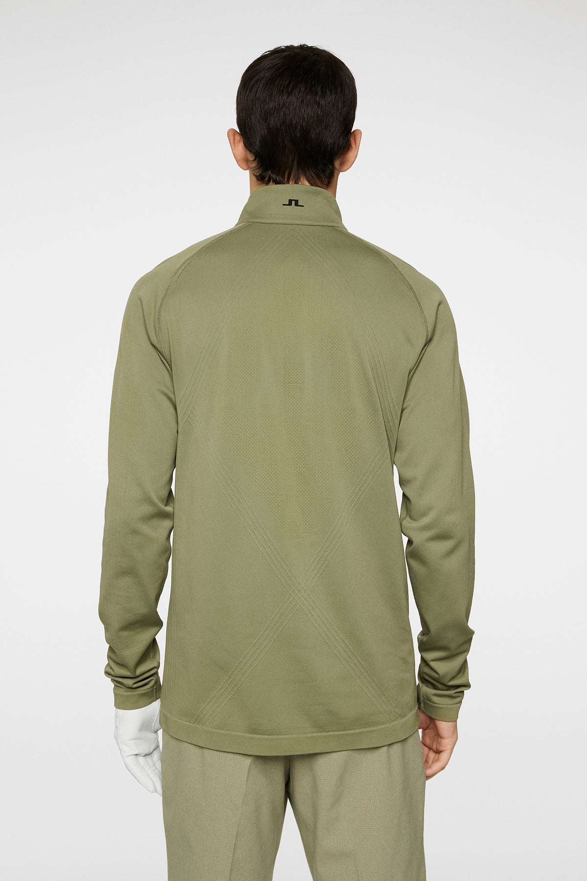 Fay Seamless Mid Layer in Oil Green by J.Lindeberg