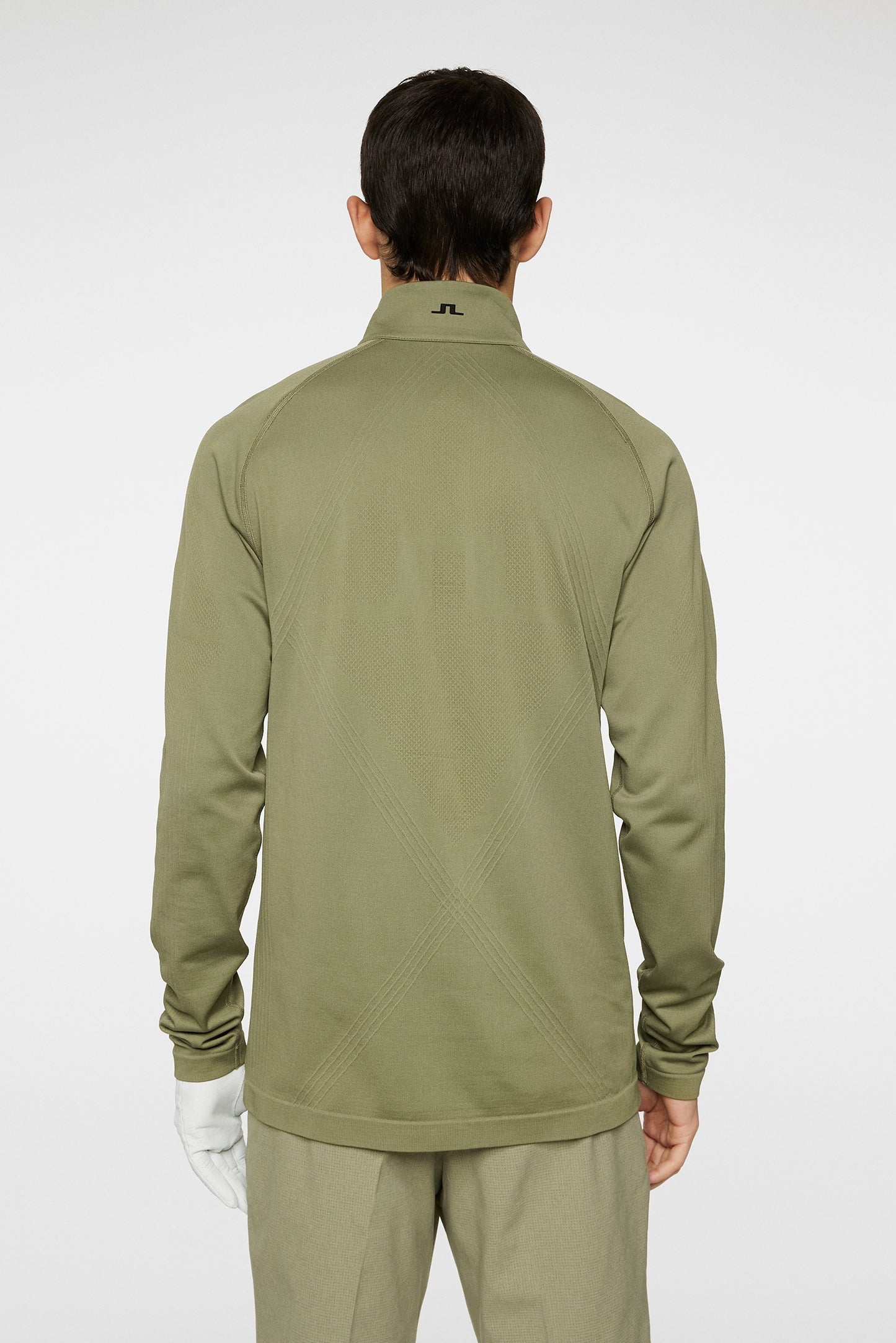 Fay Seamless Mid Layer in Oil Green by J.Lindeberg