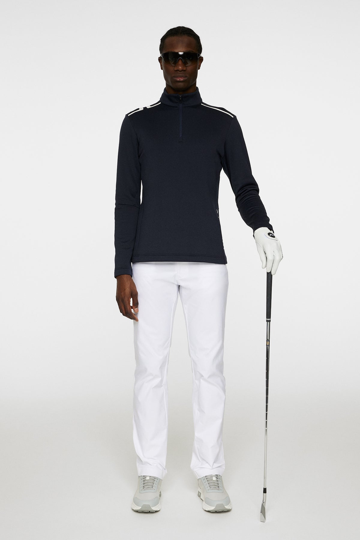 Vinnie Quarter Zip Mid Layer in JL Navy by J.Lindeberg