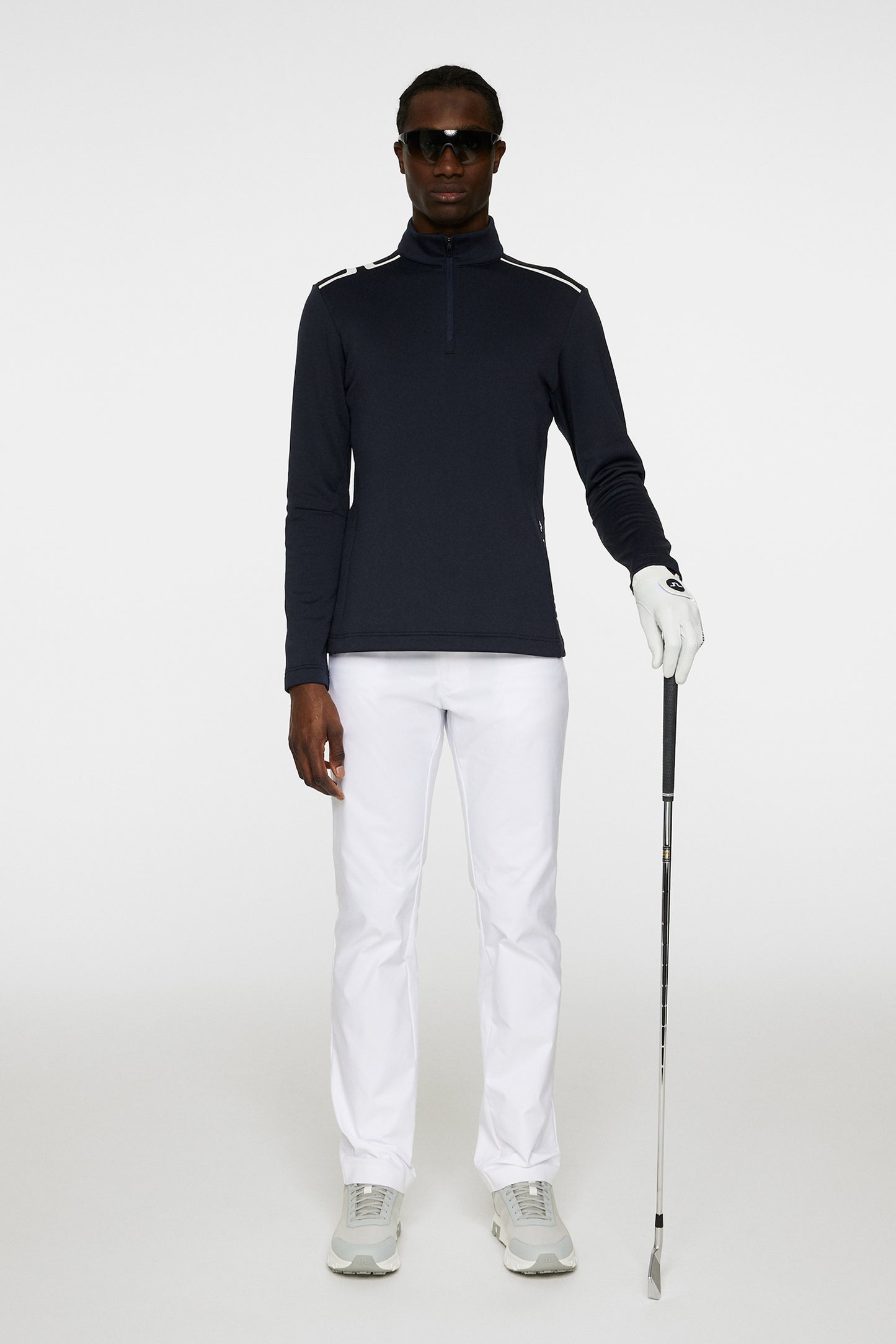 Vinnie Quarter Zip Mid Layer in JL Navy by J.Lindeberg