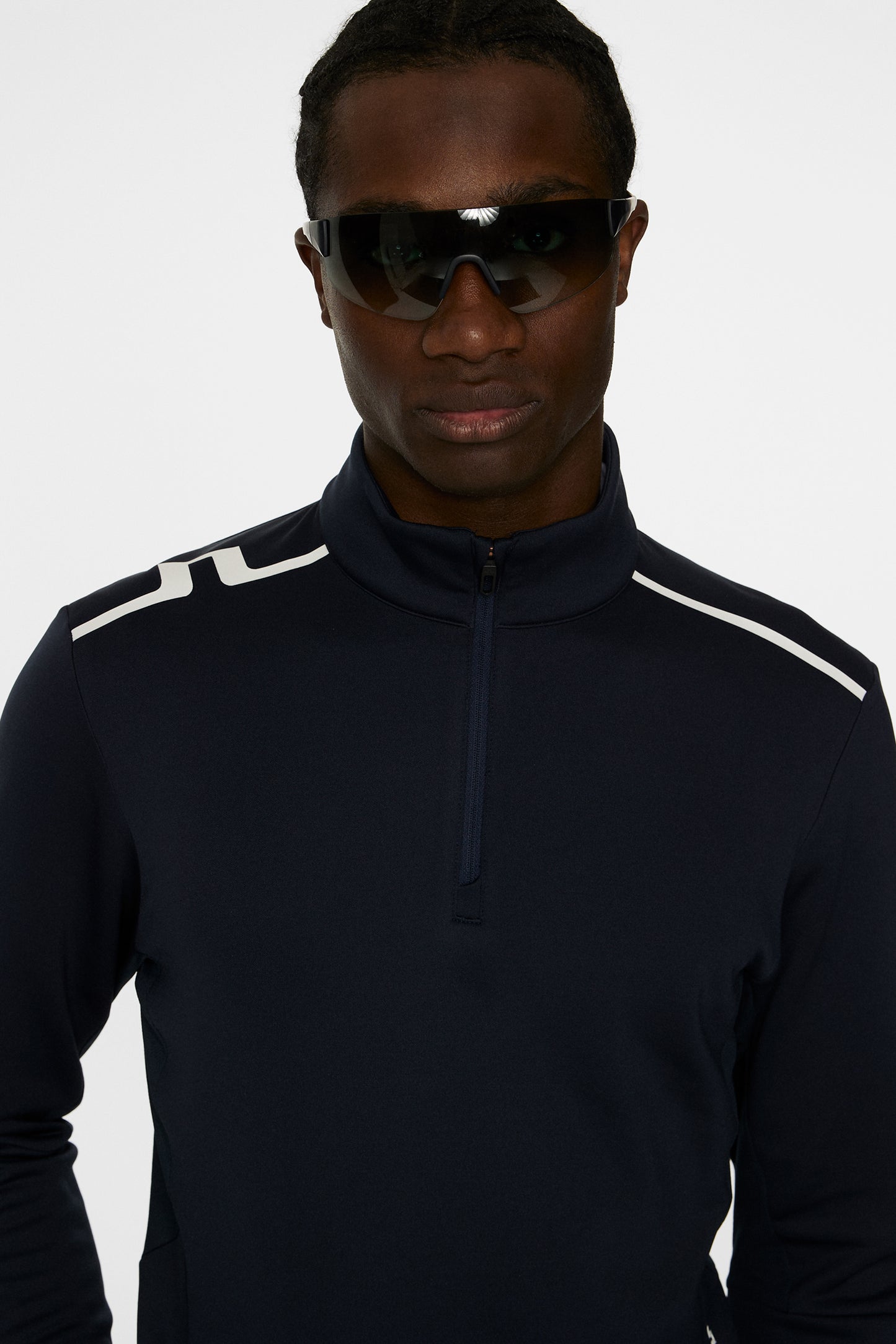 Vinnie Quarter Zip Mid Layer in JL Navy by J.Lindeberg