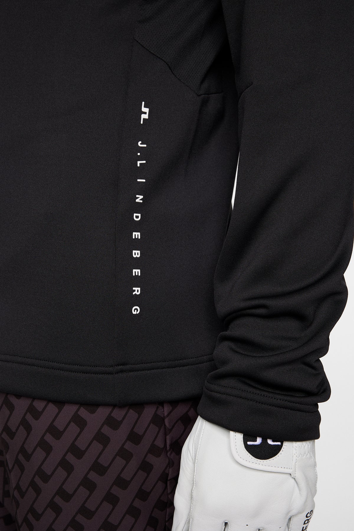 Vinnie Quarter Zip Mid Layer in Black by J.Lindeberg