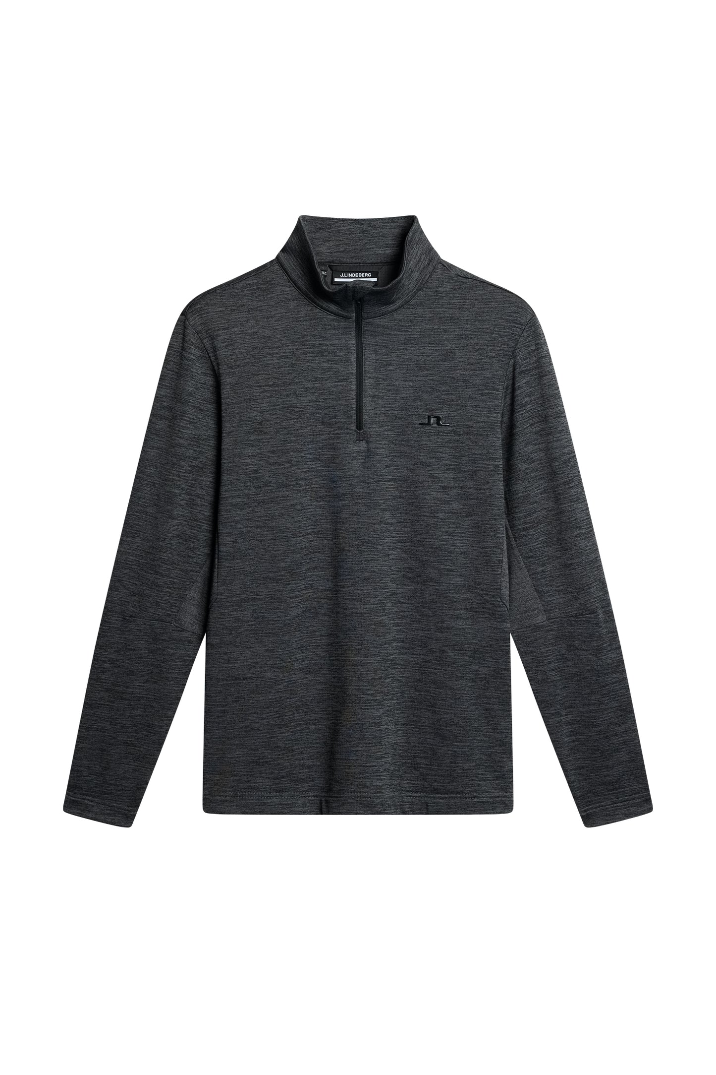 Destry Quarter Zip Mid Layer in Asphalt and Black Melange by J.Lindeberg